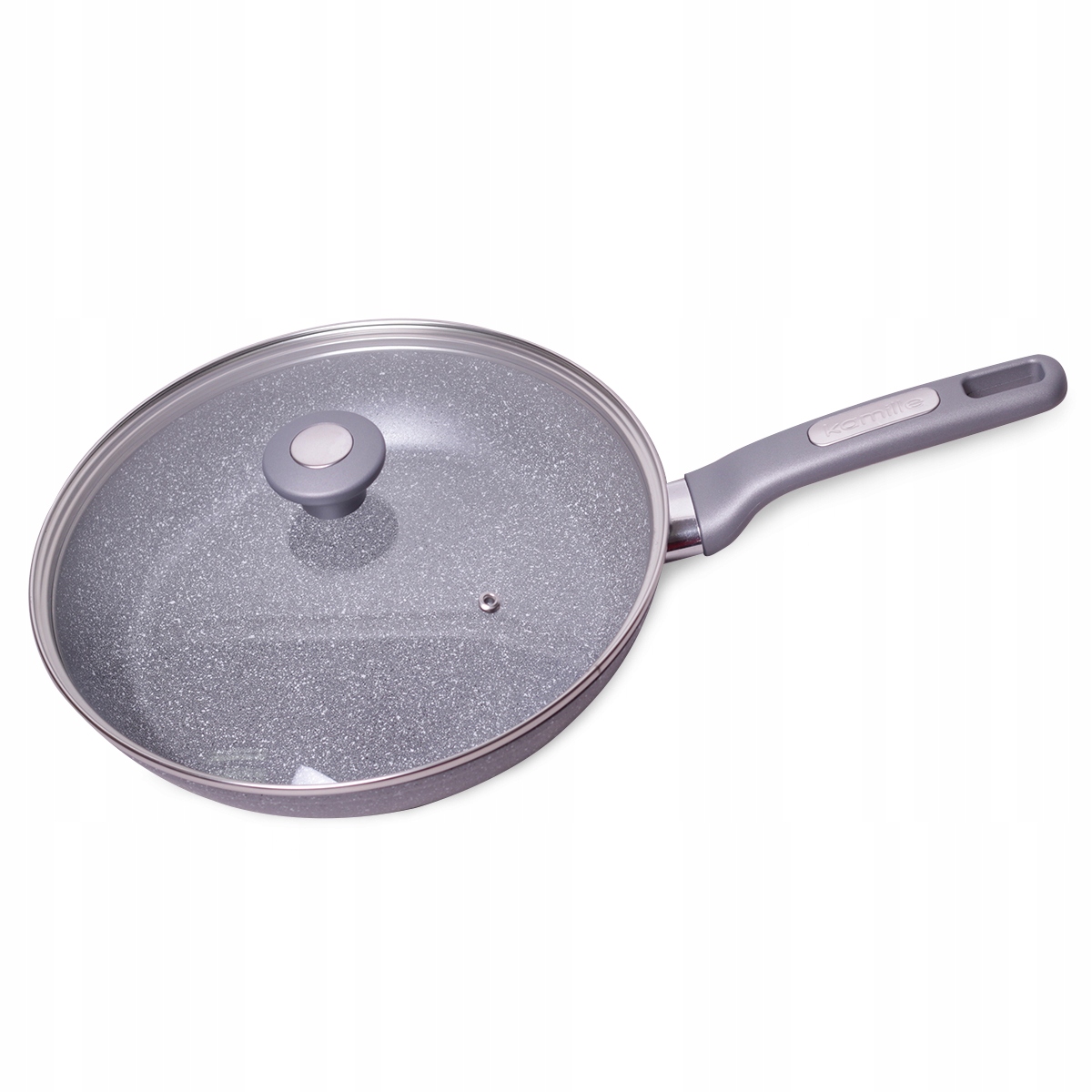 

Patelnia Granitowa 28CM Pokrywka Gaz Indukcja