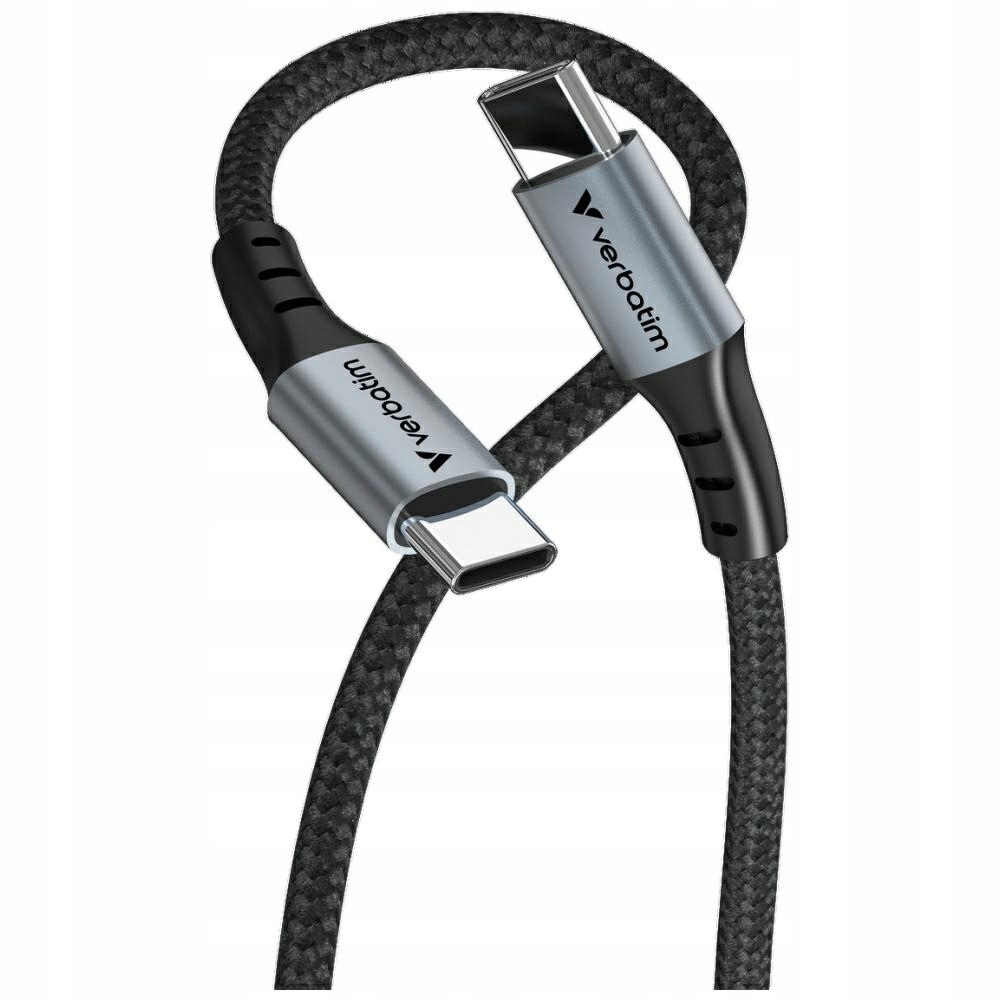 Kabel Verbatim USB-C(M) - USB-C(M) 1,2m, 100W, PD, czarny