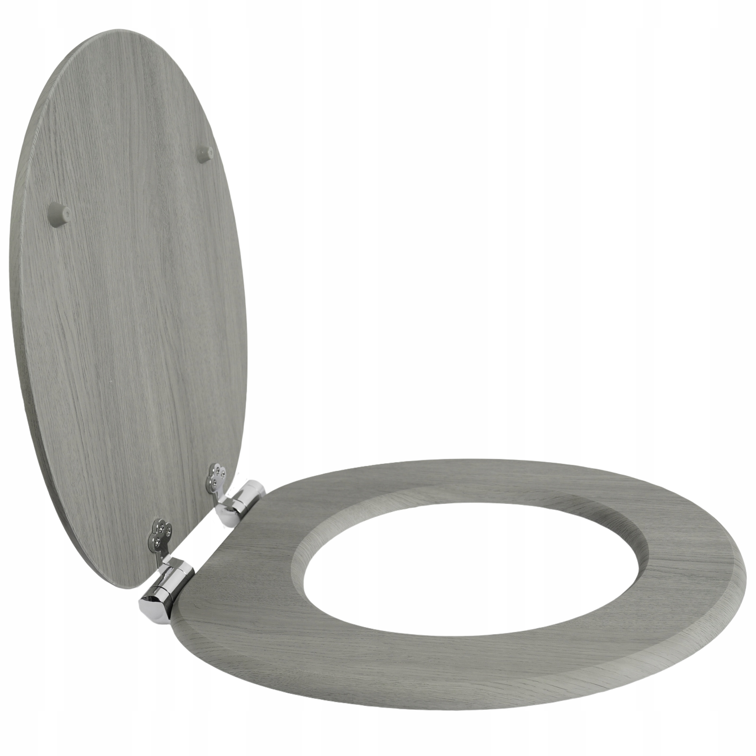 Wc Sedátko Šedé Textura Dřeva S Pomalým Sklápěním Pro Wc Odnímatelné Odolné