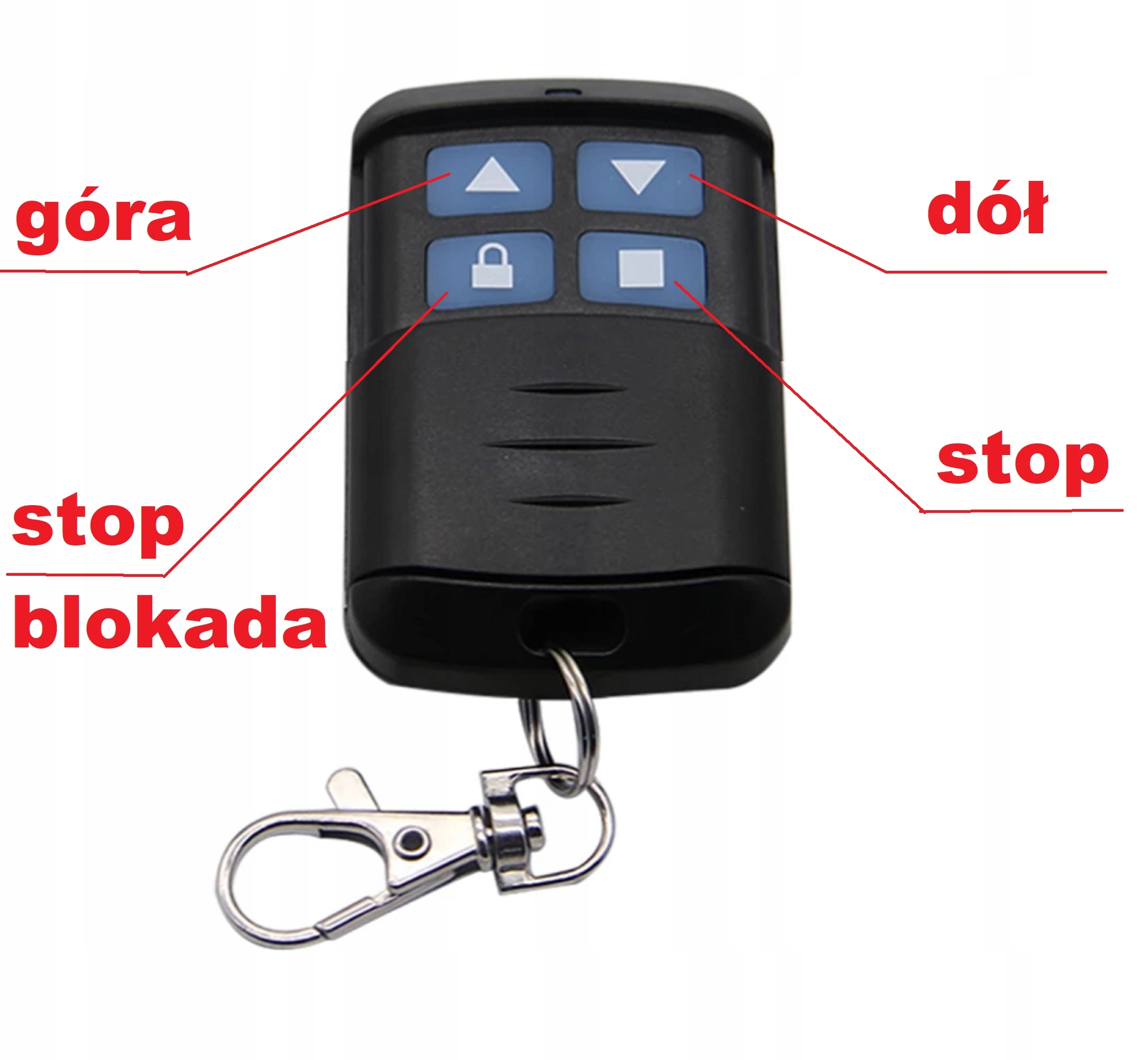 pilot do rolety garażowej 433,92mHz 1 kanałowy 1CH Rodzaj napędu do bram garażowych