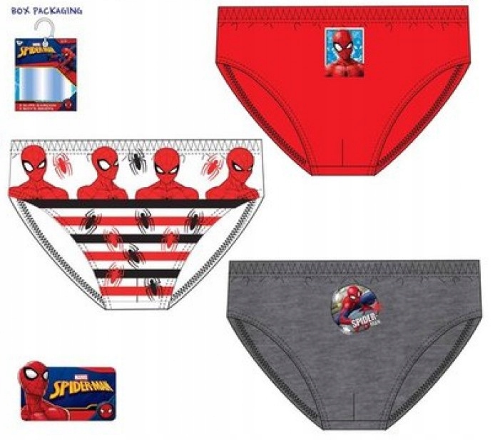

Spiderman Zestaw 3X Majtki Slipy Bawełna 92/98