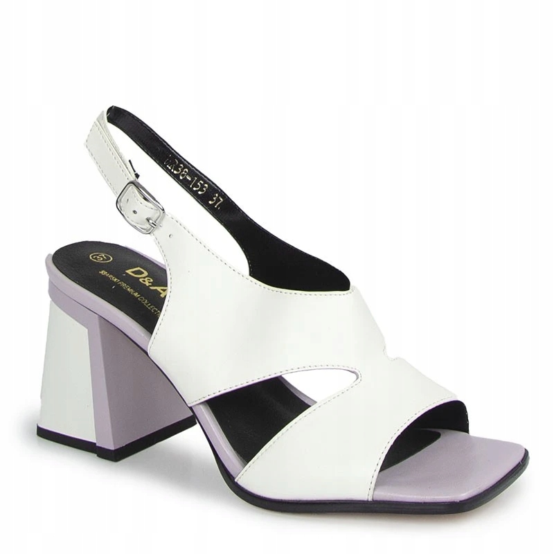 S.barski MR38-153 Sandály Kůže Lico Bílé Fialové 37