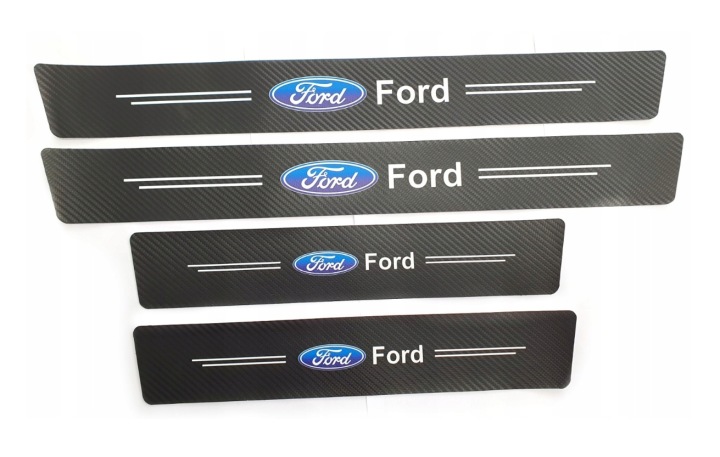 4X Naklejki Ochronne Folia Ochronna Na Progi Do Samochodu Ford Carbon Nowe