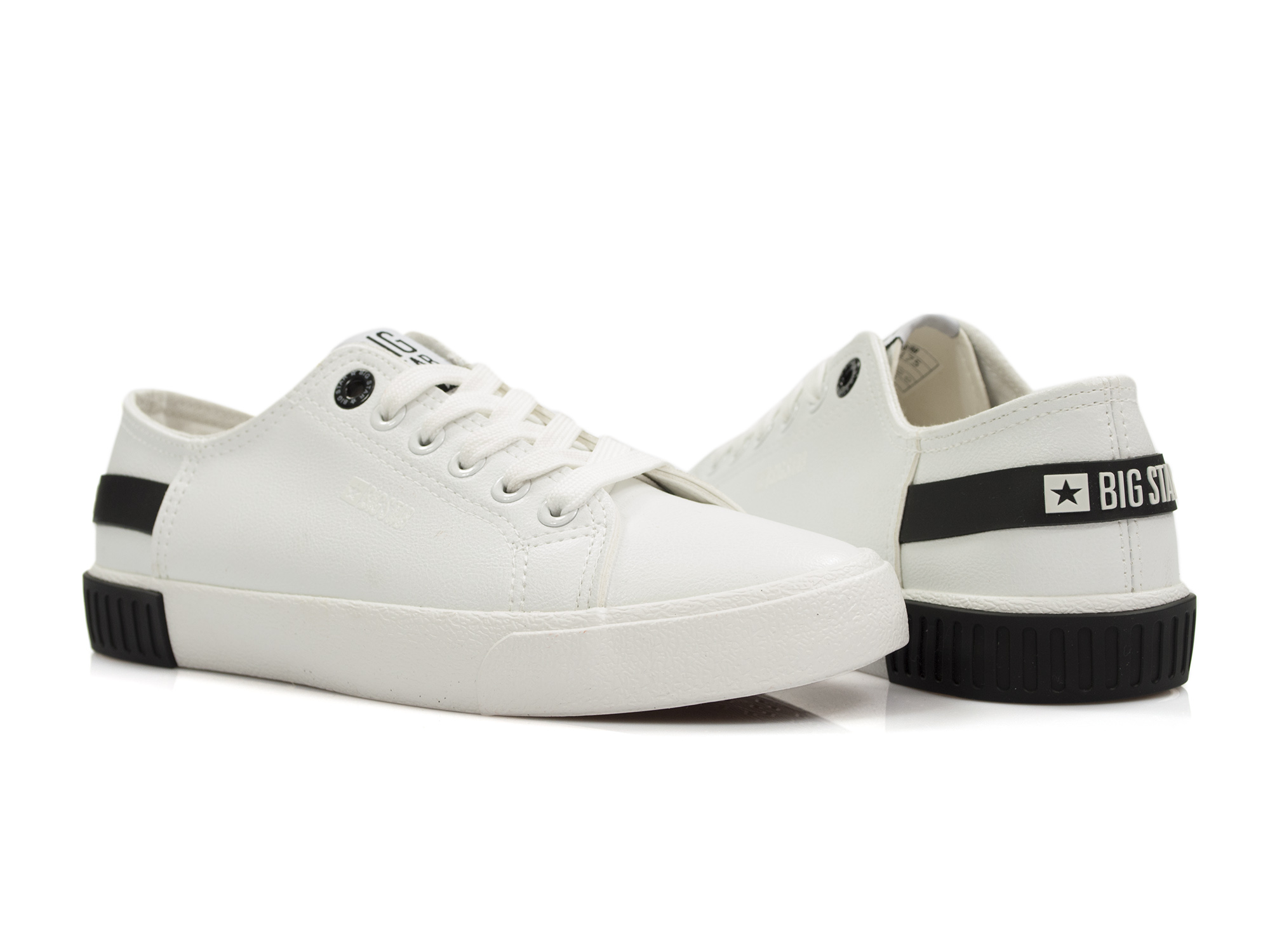 

Białe sneakersy Big Star trampki Ekoskóra półbuty