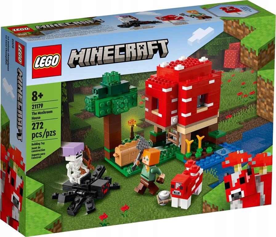 KLOCKI LEGO MINECRAFT 21179 DOM W GRZYBIE FIGURKI NOWE ZABAWKI DLA DZIECI