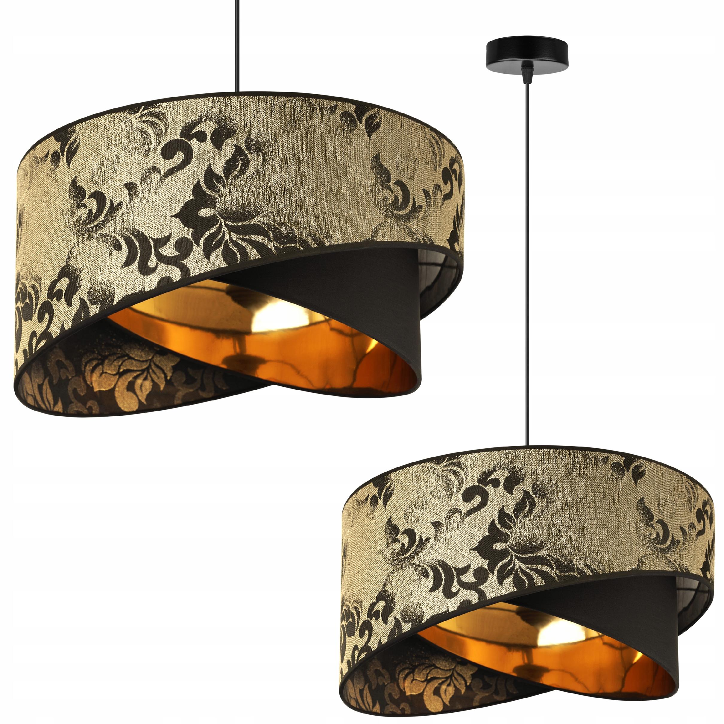 Stropná Závesná Lampa Luster Jednotková, Tienidlo Do Obývacej Izby Glamour Zlaté