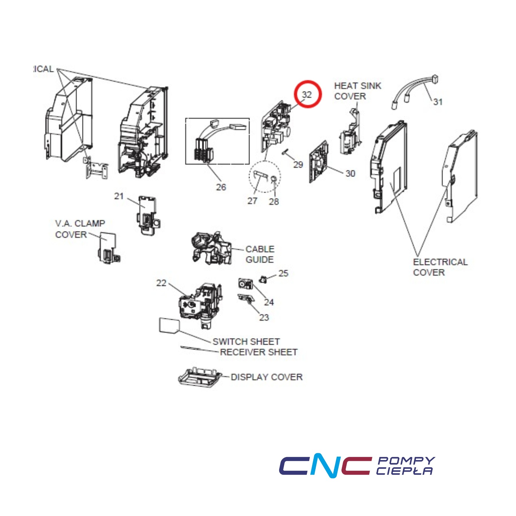 Mitsubishi 735115 E220N5440 napájací panel klimatizačného zariadenia MSZ-LN25VG2B-E1