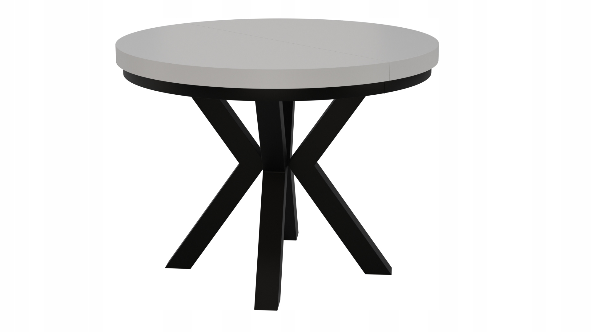 STÓŁ OKRĄGŁY ROZKŁADANY NOGA METAL SALON KUCHNIA 100cm+2x50cm Szerokość mebla 100 cm