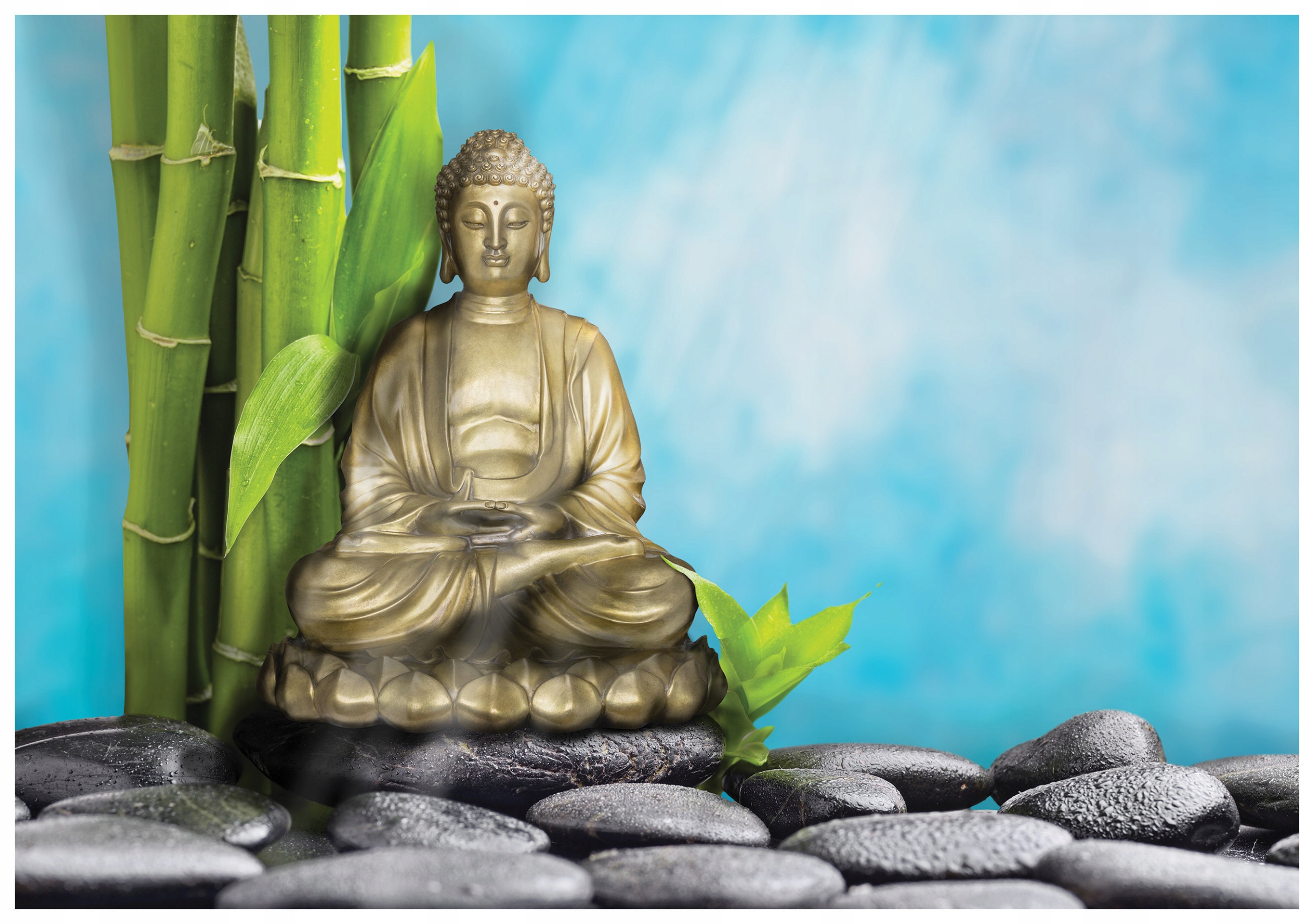 Fototapeta Zlatý Buddha Harmonie Meditace 416x290 Klid Spiritualita lepidlo