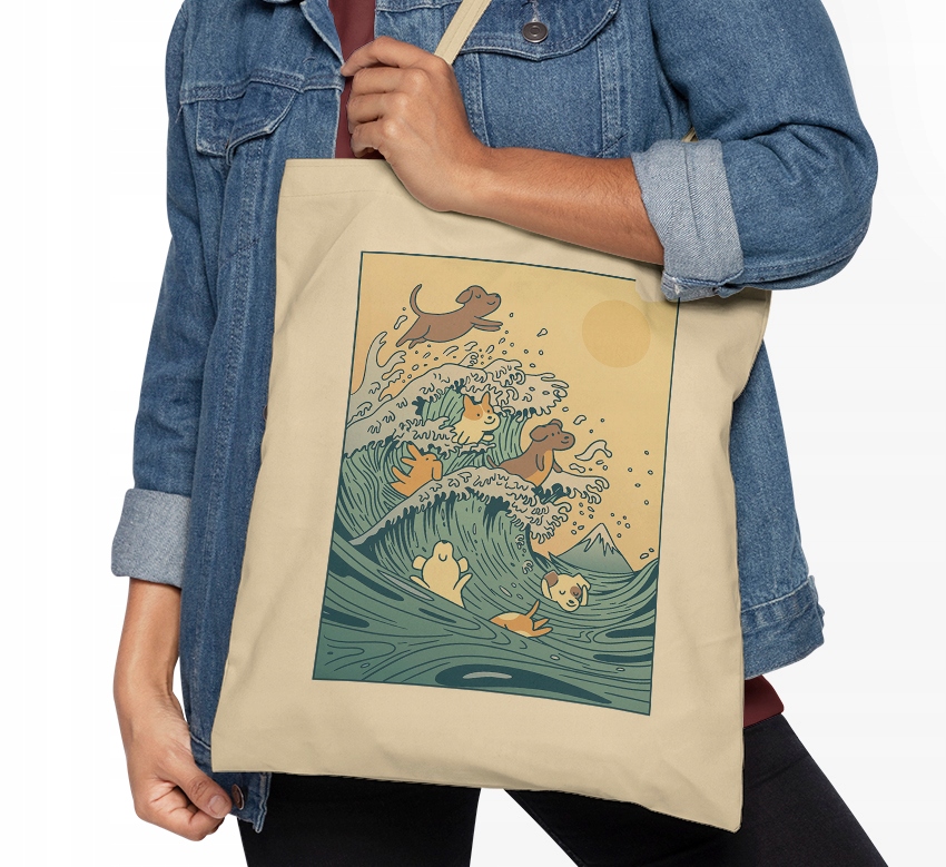 

Pies Psy Torba bawełniana z psem Shopper