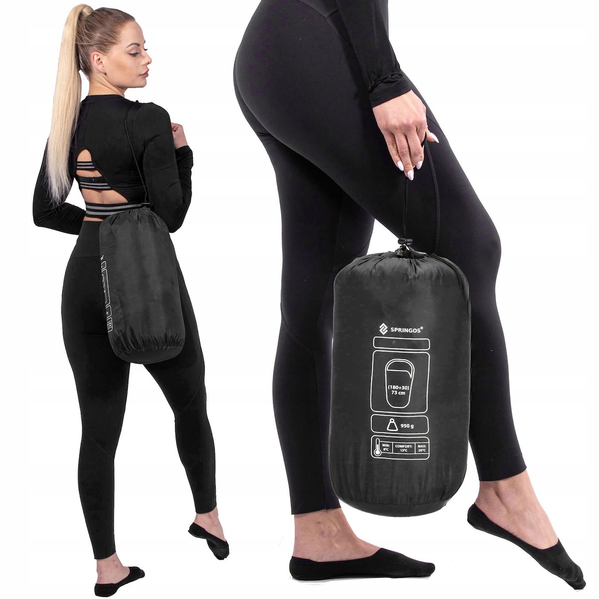 ŚPIWÓR MUMIA TURYSTYCZNY LEKKI CIEPŁY KOŁDRA KAPTUR 2w1 POKROWIEC 210x75 CM Temperatura komfortu (T-Comfort) od 11 do 15°C