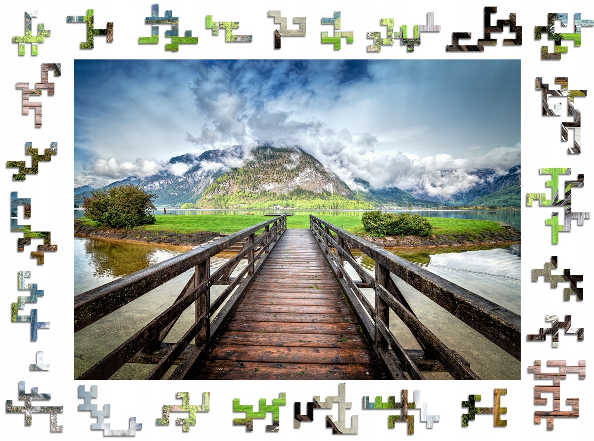 

Puzzle Drewniane Premium dla dorosłych Most A3