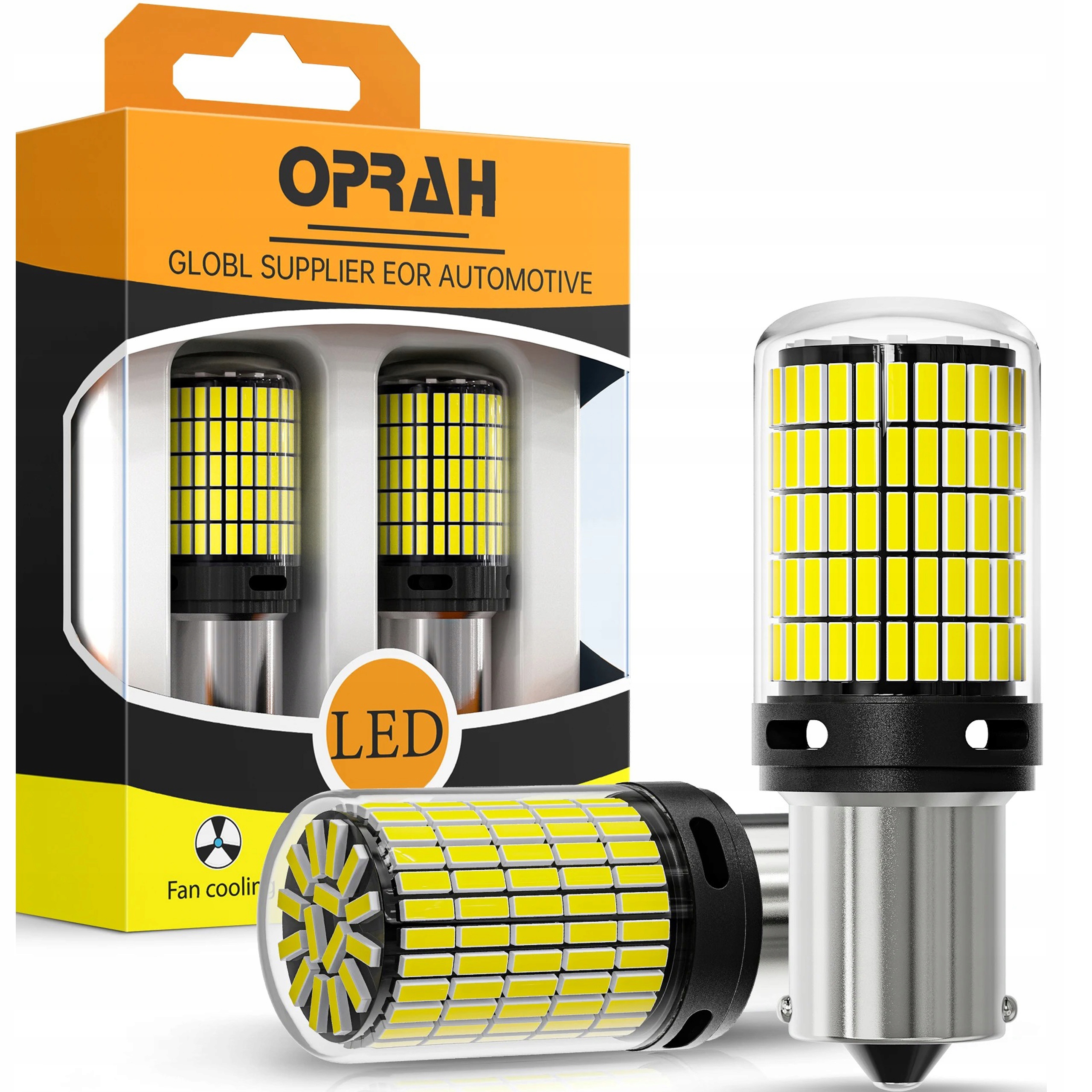 Żarówki P21W 144 Led Smd 4014 BA15S Canbus 1156 Wsteczny Biały Mocna 2 Szt