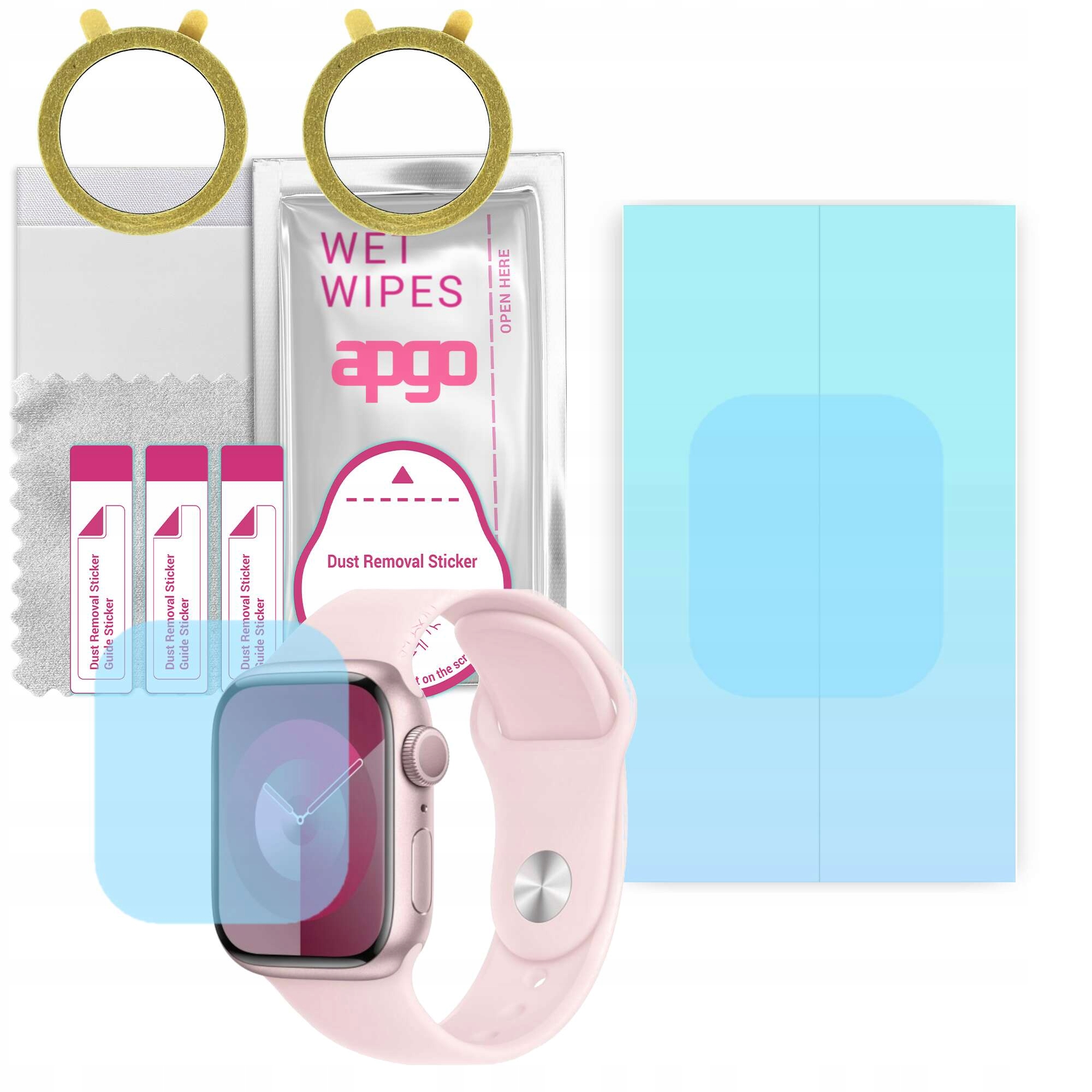 2x Folia ochronna hydrożelowa apgo HD HQ FLEX do Apple Watch Series 9 41mm