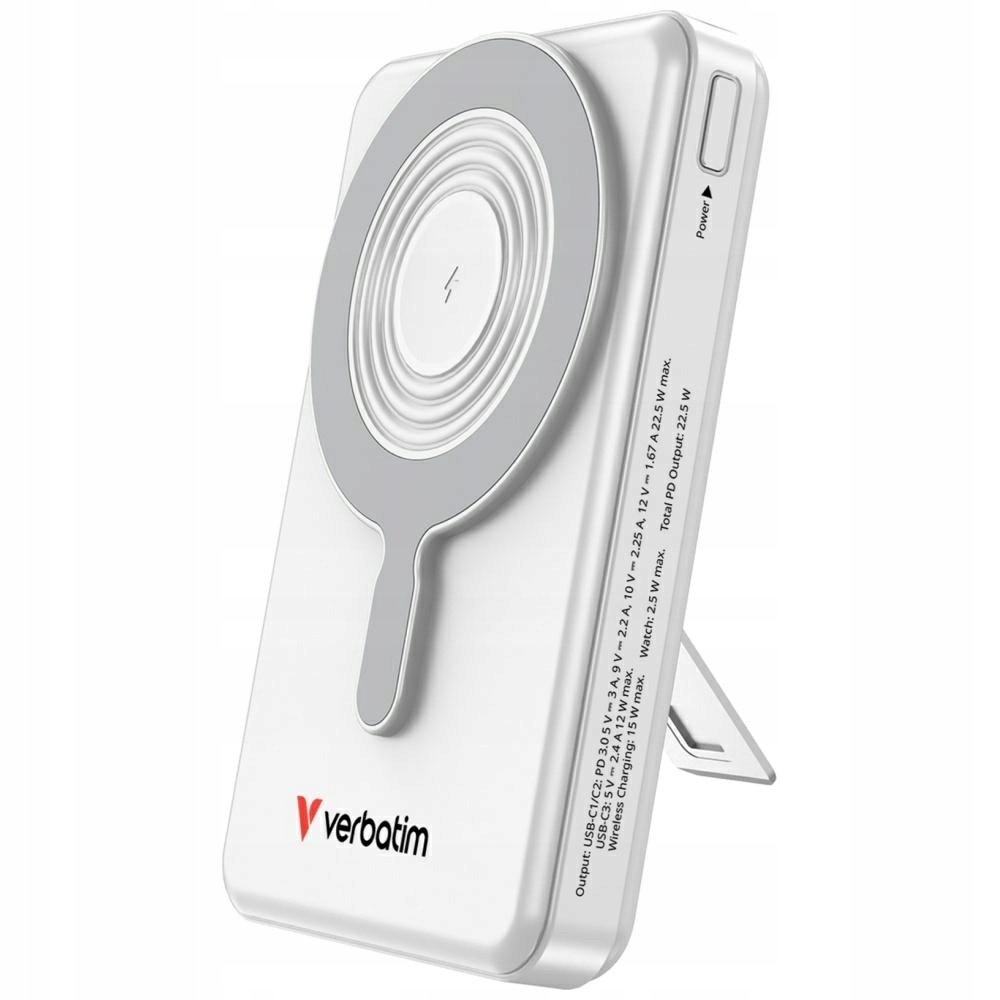 Powerbanka Verbatim Charge n Go 10000 mAh s magnetickým bezdrôtovým stojanom