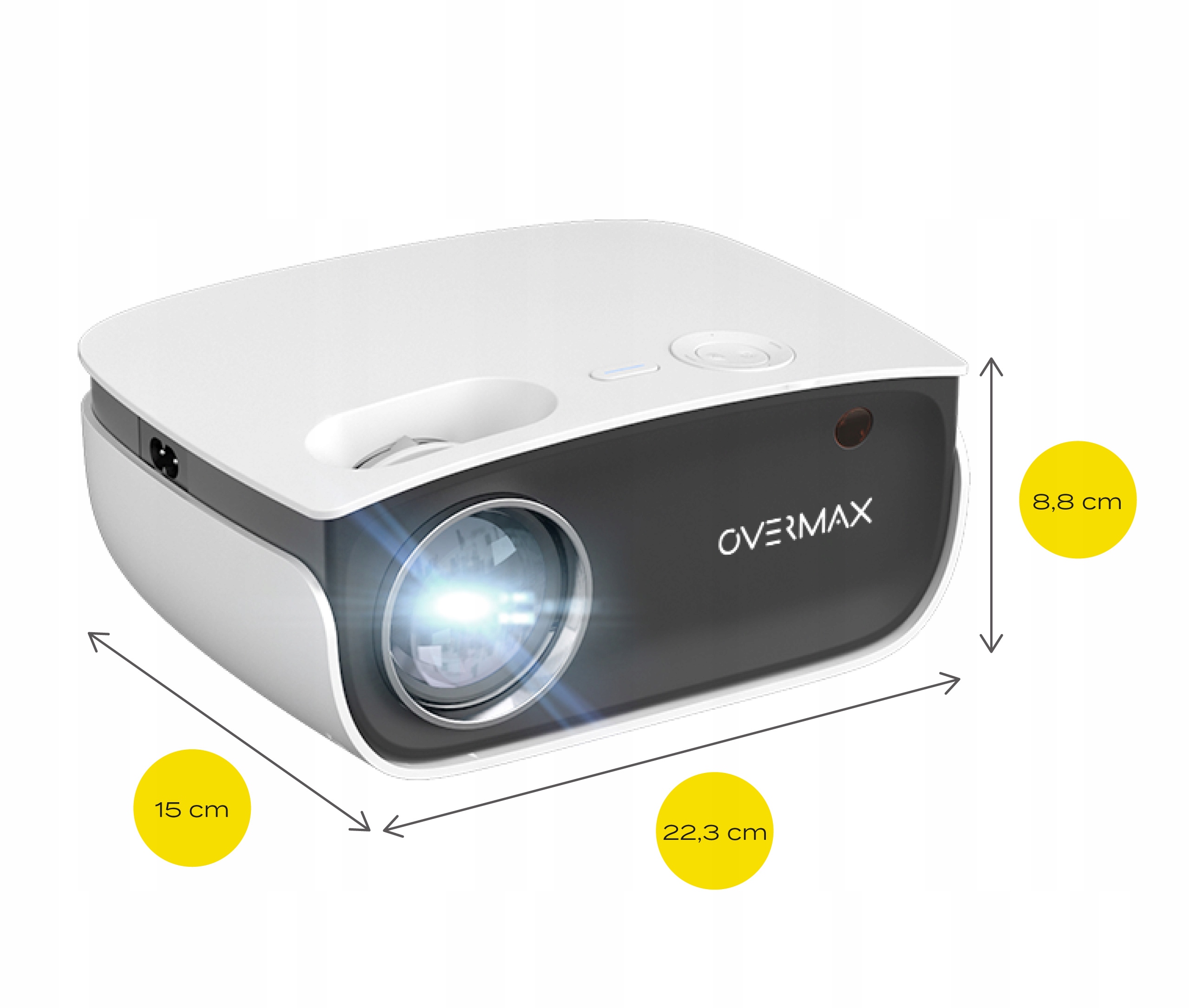 RZUTNIK DOMOWY FULL HD PROJEKTOR 16:9 1920 x 1080 1kg LED USB + HDMI Pilot Kontrast (x:1) 1500