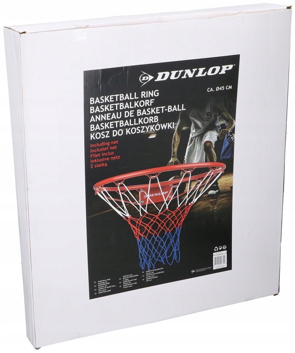 DUNLOP duża obręcz do KOSZA koszykówki 45cm SIATKA