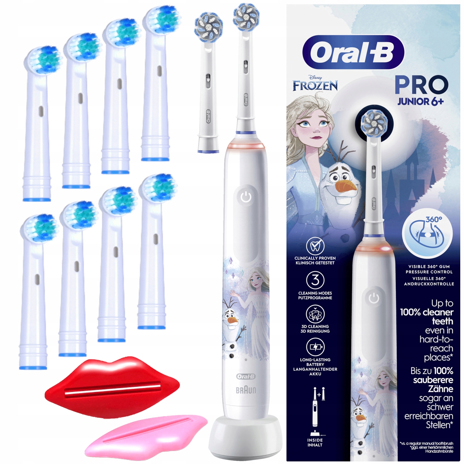 Szczoteczka Elektryczna Dla Dzieci Oral-B Junior Frozen 8 Końcówek
