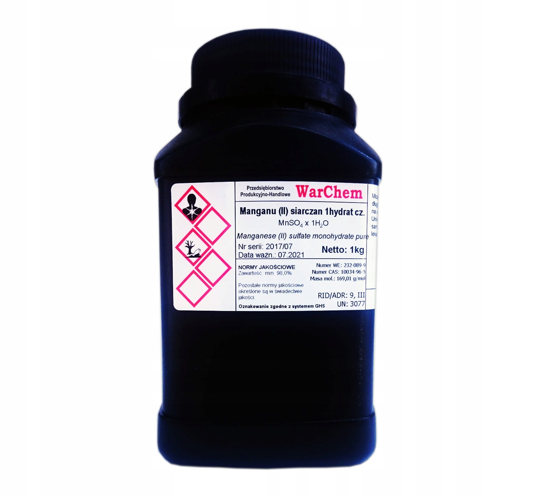 

Siarczan Manganu (II) 1hydrat czysty 1kg