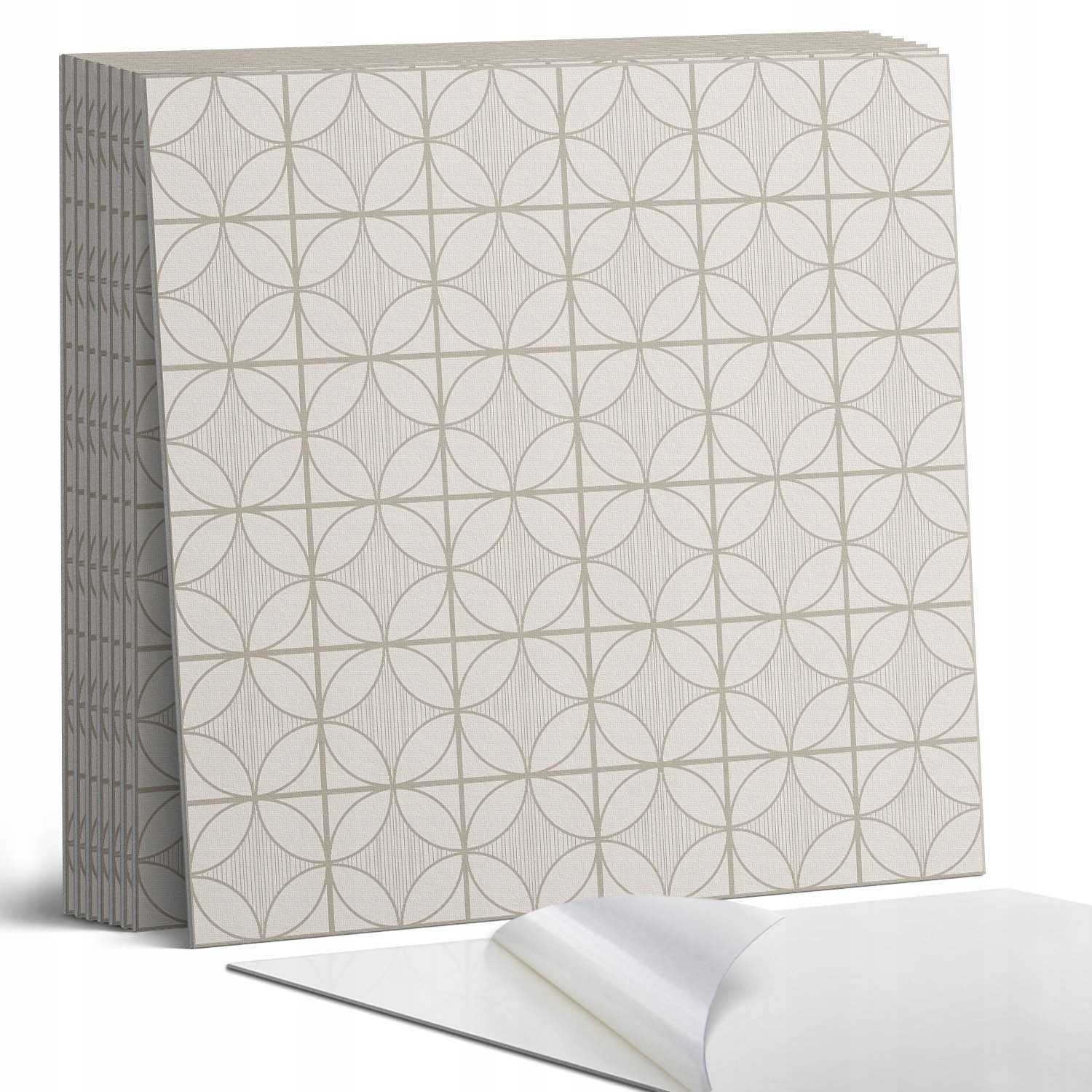 Sada dlaždic Vinyl Pvc Kulatý vzor v geometrickém stylu 9 x 30 x 30 cm