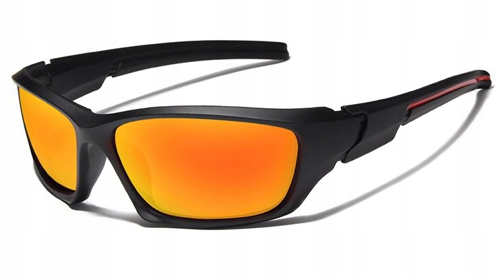 OKULARY MĘSKIE POLARYZACYJNE SPORTOWE ROWER ETUI Szerokość soczewki 65 mm