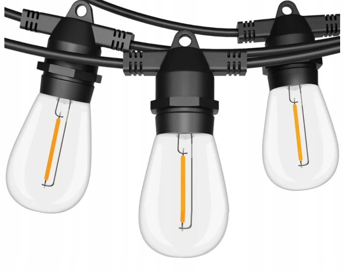 Solární zahradní girlanda 10 Led žárovek Vodotěsná IP65