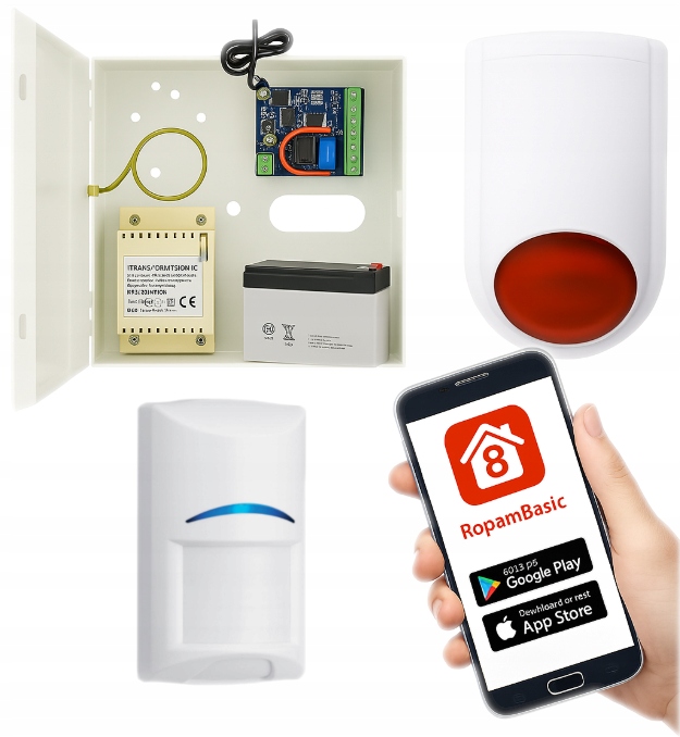 Zestaw Ropam BasicLTE-PS Moduł Powiadomienia Gsm Sms 2G 4G Bosch Aplikacja