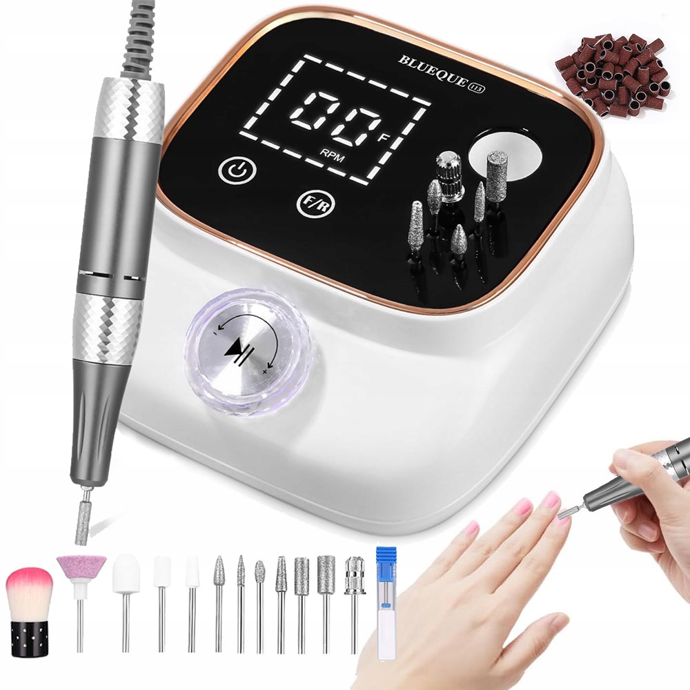 Elektrická Frézovací Bruska Na Nehty 45000 Ot/min Bílá 50 W