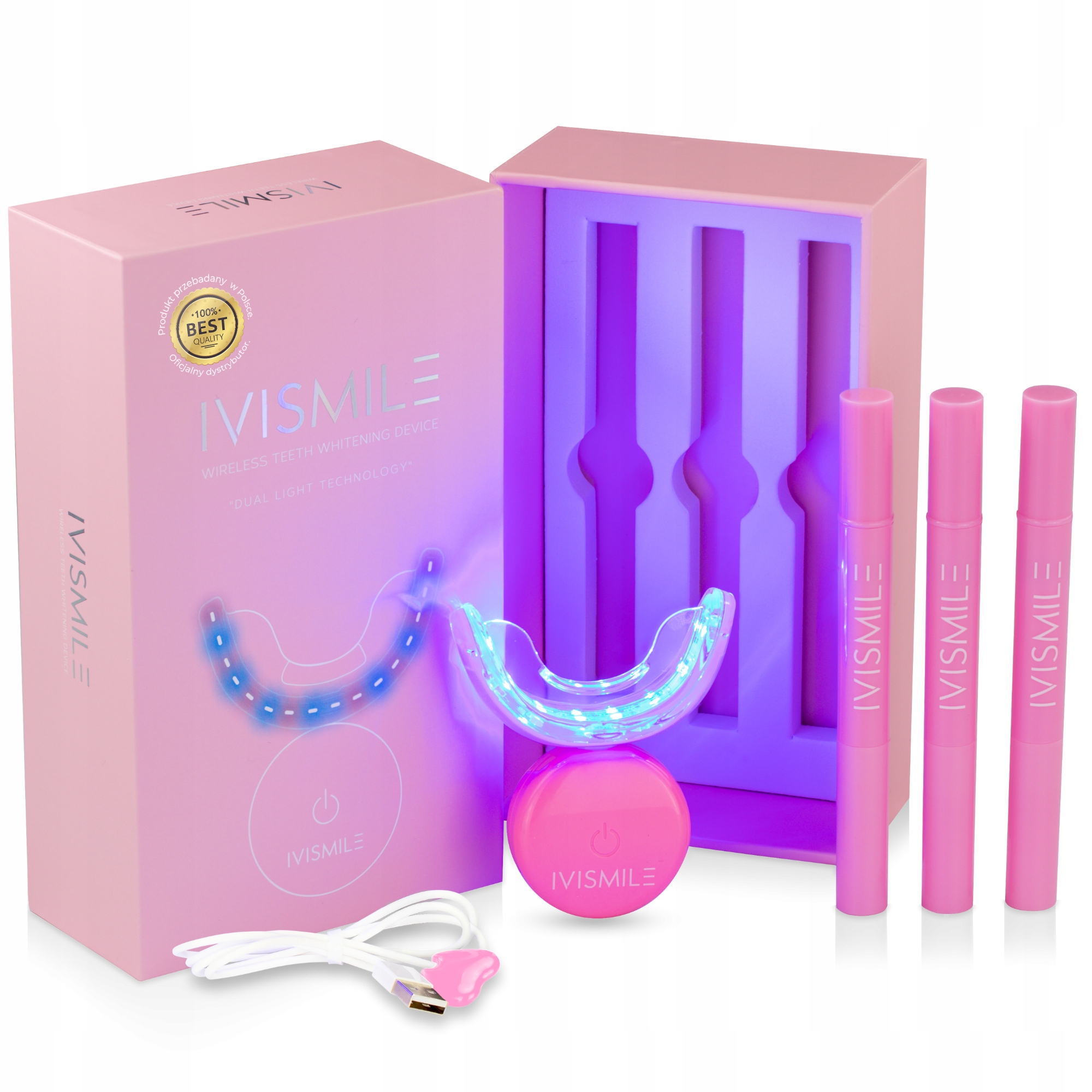 

Zestaw do wybielania zębów z lampą Led Ivismile