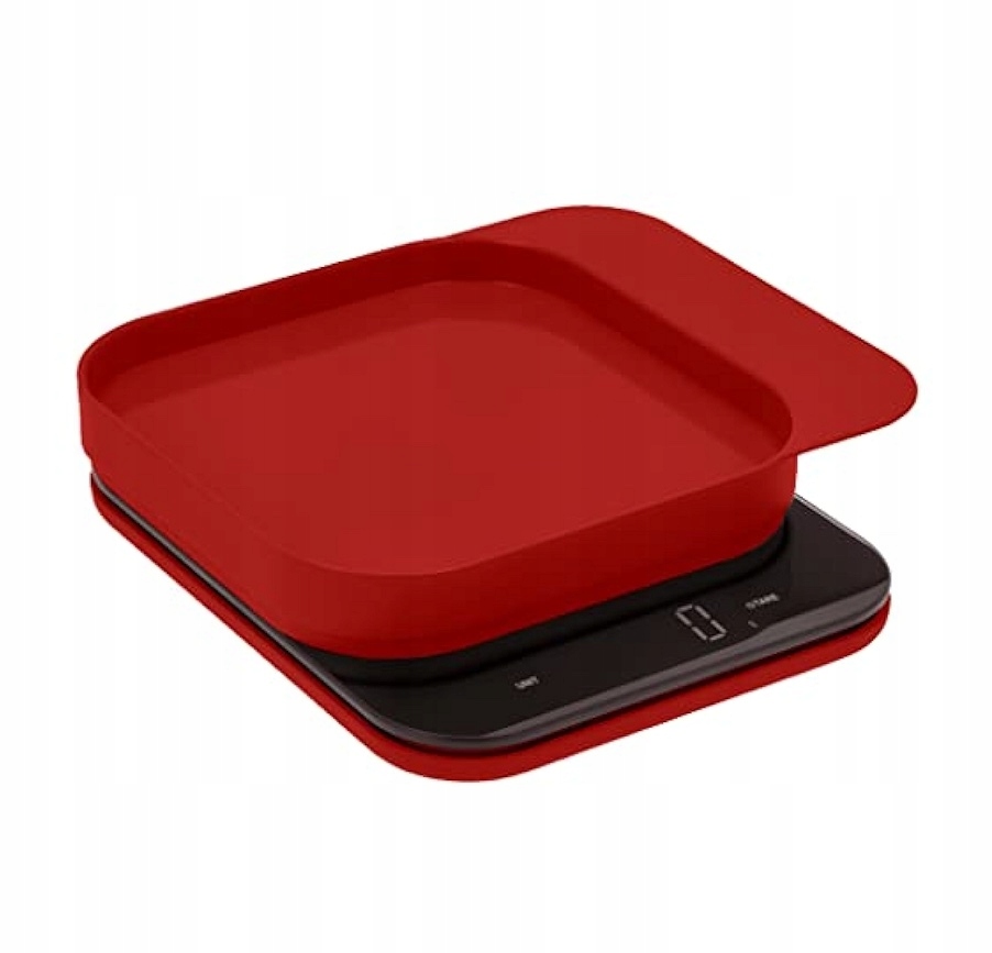 Rosti Kitchen Elektronická kuchynská váha s miskou červená