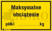 

Znak Dopuszczalne Obciążenie Półki Folia 60X90