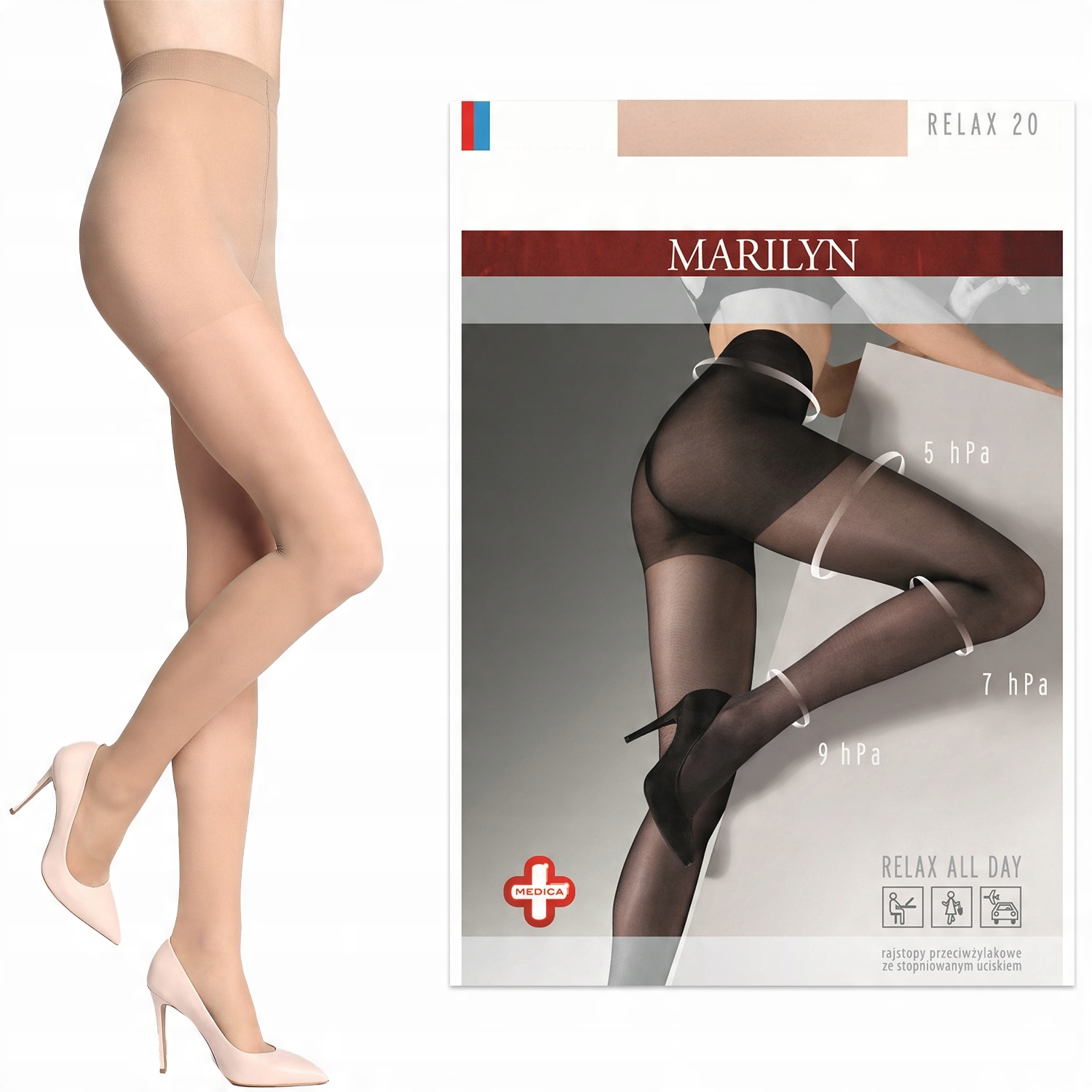 

Przeciwżylakowe Rajstopy Relax 20 Marilyn
