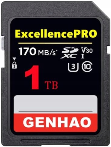 Karta pamięci Genhao Sdxc Uhs-i U3 Klasa 10 170mb/s