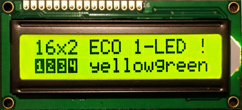 

Art 3V! LCD 2x16-Yellow/Green Eco Cyrylica 3,3Volt