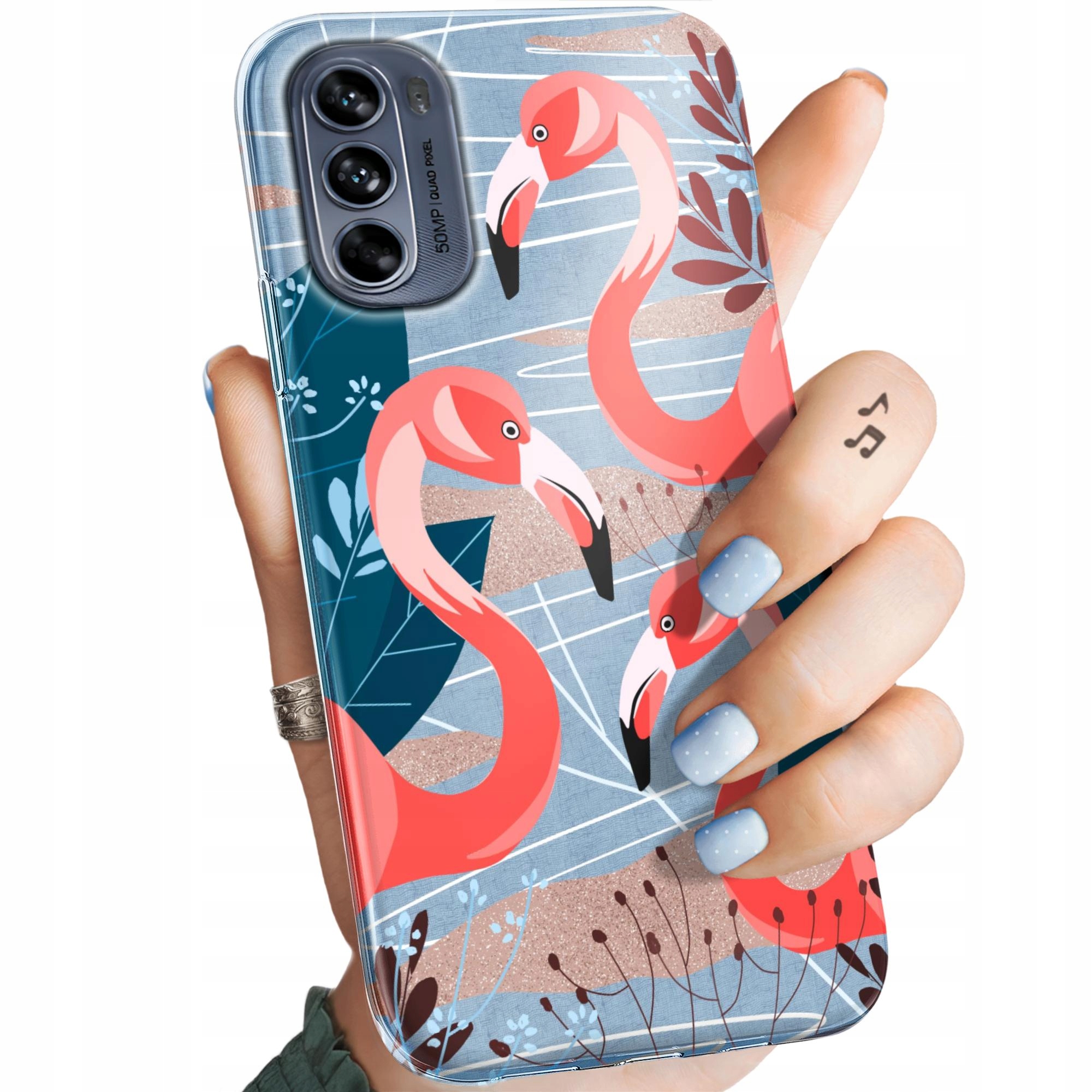 Etui Do Motorola Moto G62 5G Flaming Flamingi Ptaki Obudowa Case