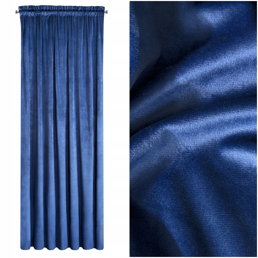 GOTOWE ZASŁONY NA ŻABKI TAŚMIE EUROFIRANY WELUR