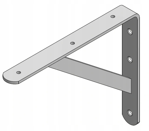 

Wspornik Pod Półkę 300x225 mm 260KG Agas Biały