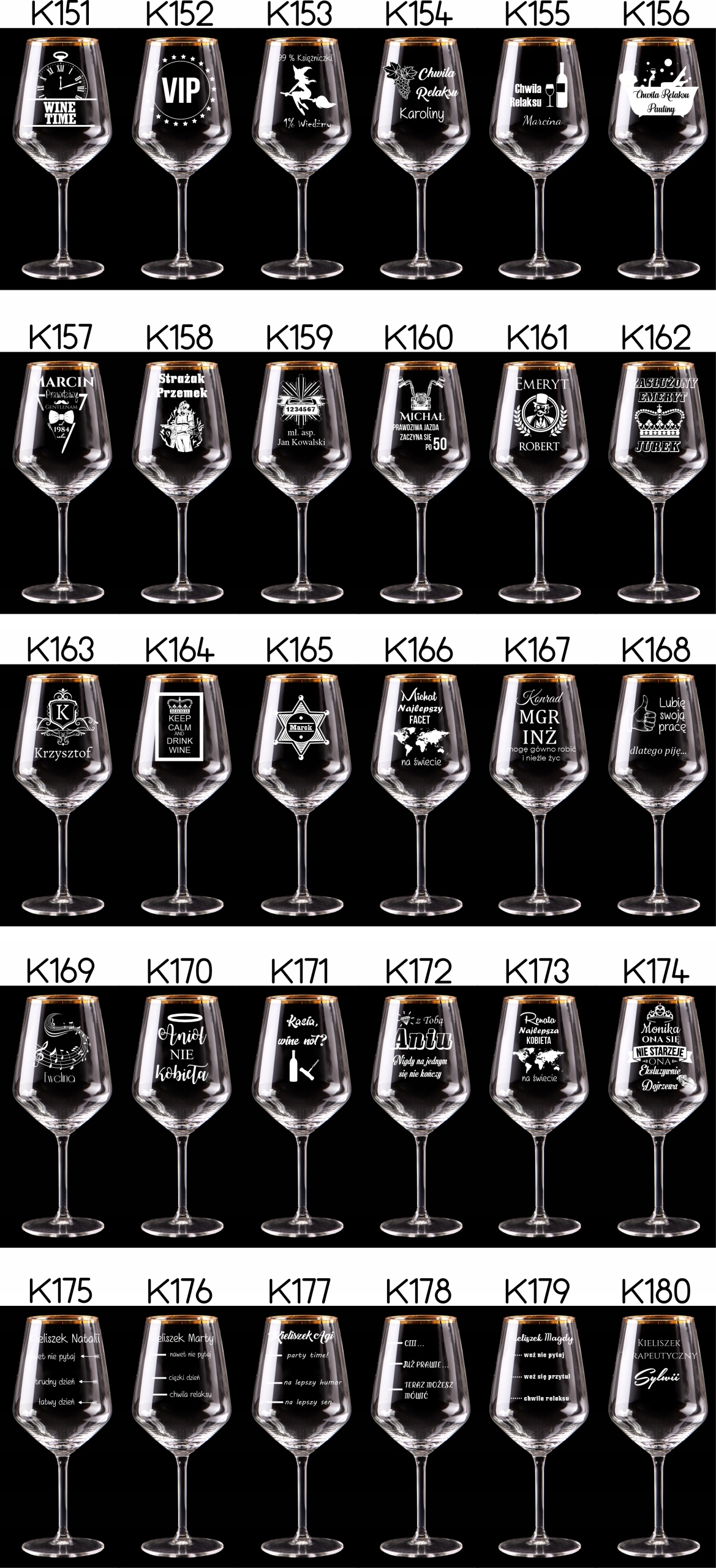 Kieliszki XXL 530 ml do wina z grawerem PREZENT ŚLUB URODZINY ROCZNICA Informacje dodatkowe możliwość mycia w zmywarce