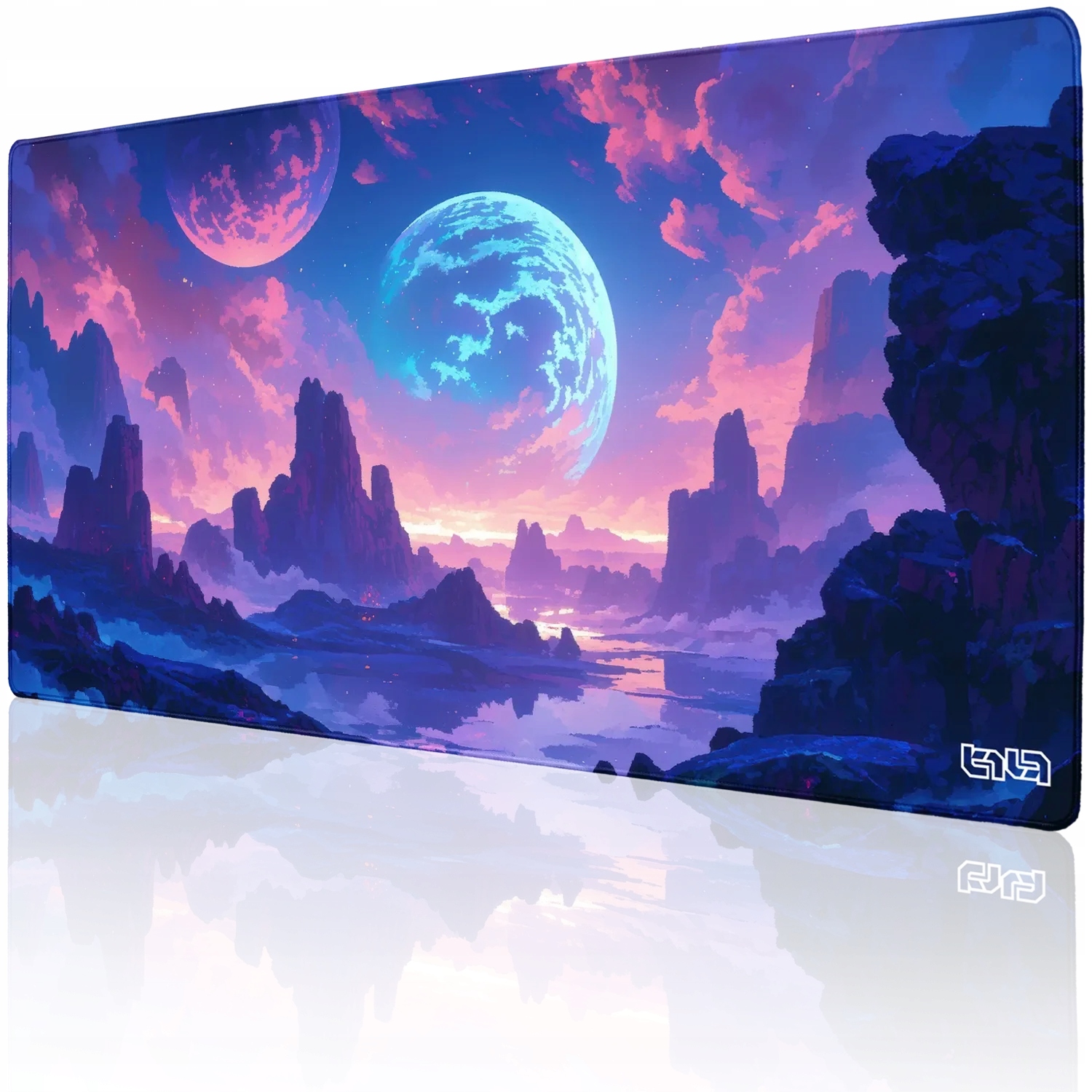 XXL Podložka Pod Myš Planeta Neonu 100x50 Tilt Protiskluzová Dárek