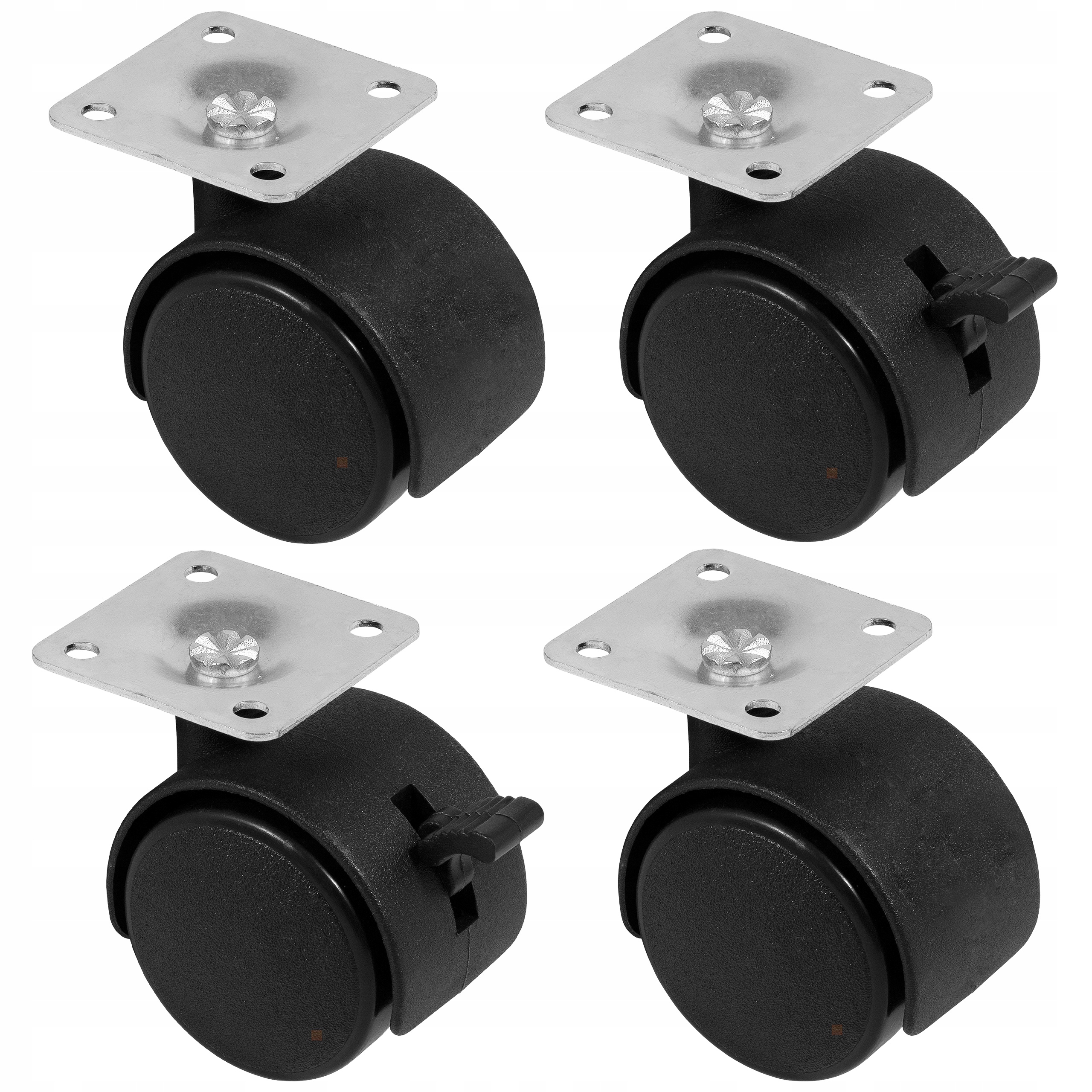 

Kółko meblowe obrotowe 40mm Amix zestaw czarne
