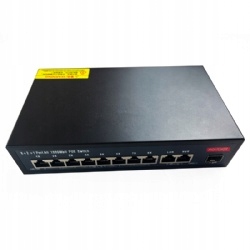 Switch 8xPoe1000Mb/s 2xUplink1Gb/s pro Ip kamery