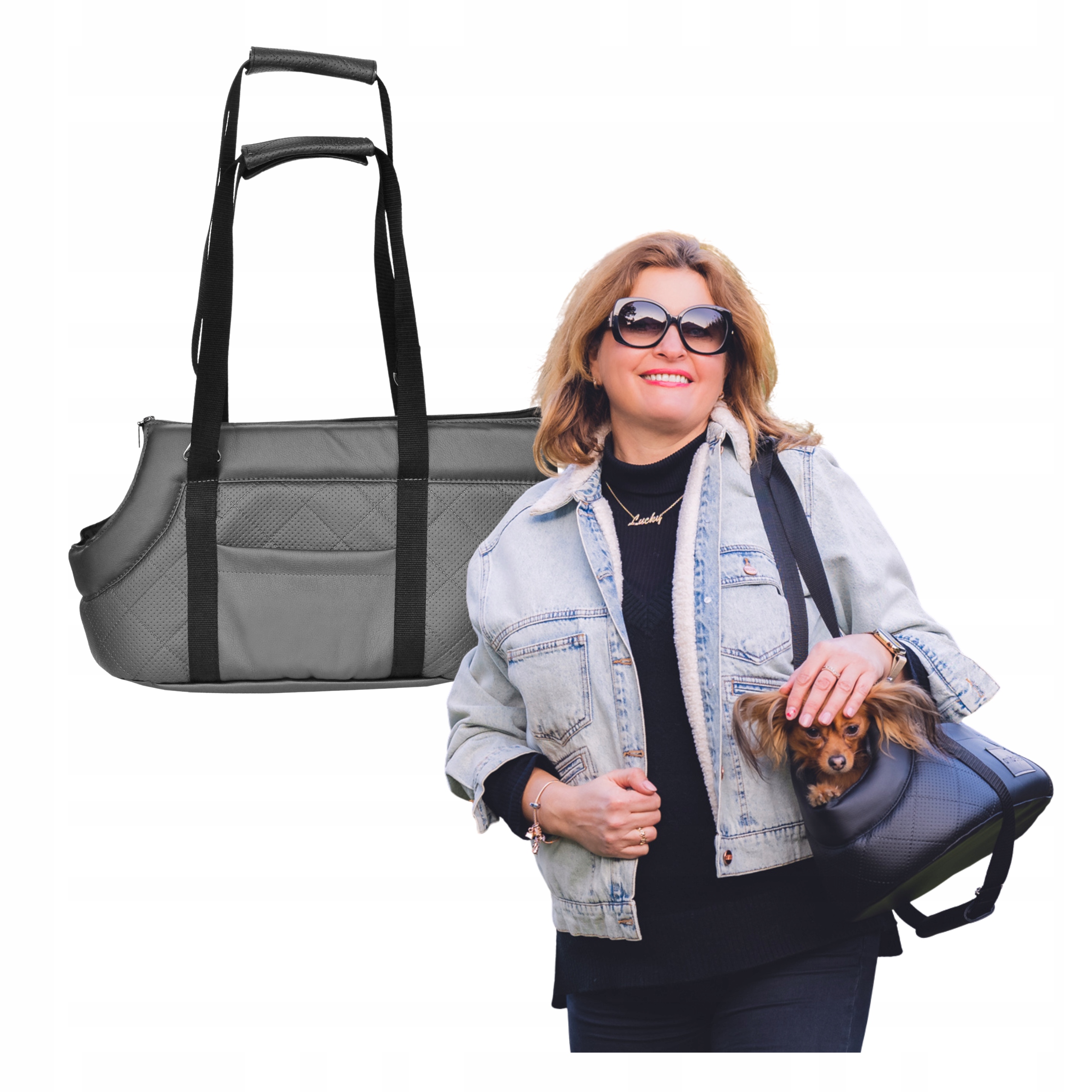 Přepravní taška přes rameno pro psa a kočku přepravka, nosítko pro psa