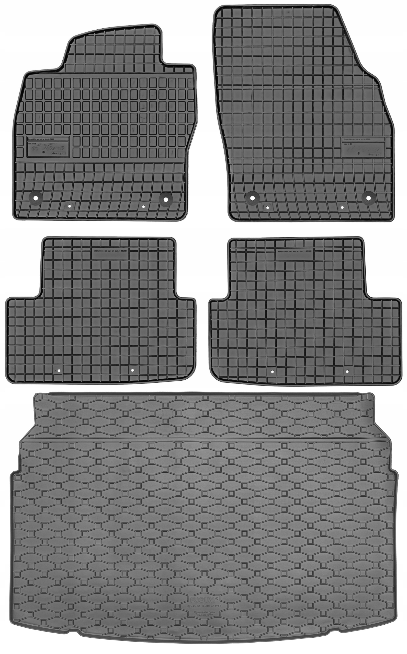 Volkswagen Polo VI Hatchback 2017- Sada rohoží koberčeky