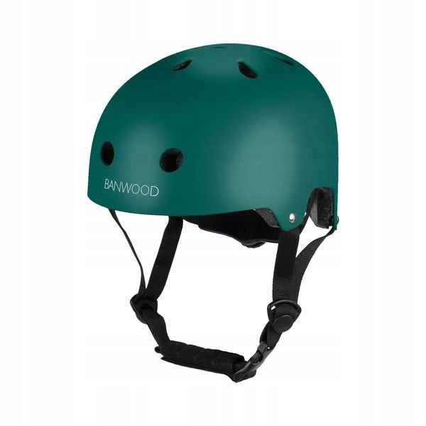 Banwood Kask dziecięcy rowerowy Ciemny zielony