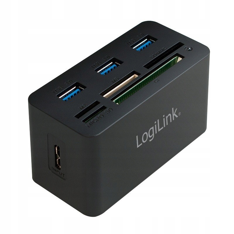 Usb 3.0 hub, 3 porty, s čtečkou paměťových karet
