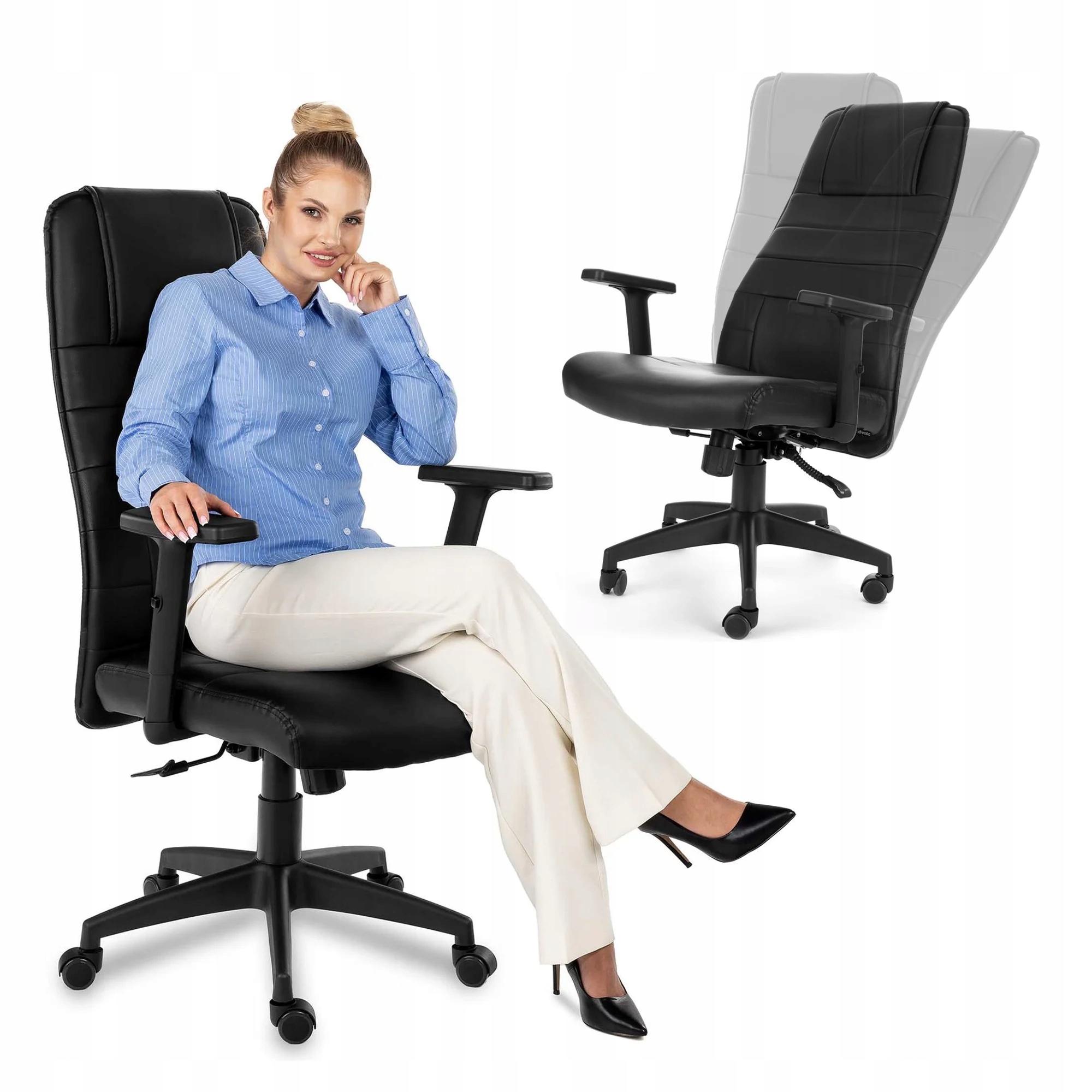 Fotel Biurowy Obrotowy Krzesło Do Biura Regulacja Wysokości Rozkładany