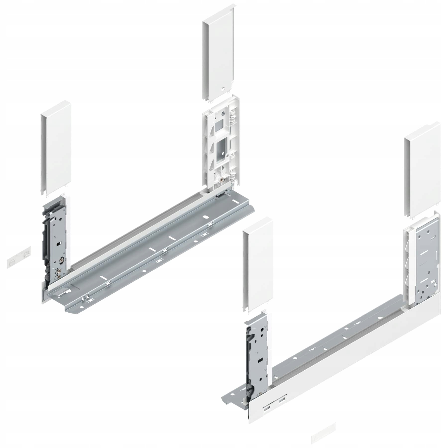 BLUM780C4002S, boky zásuvky o výšce C, NL=400 mm, hedvábně bílý mat