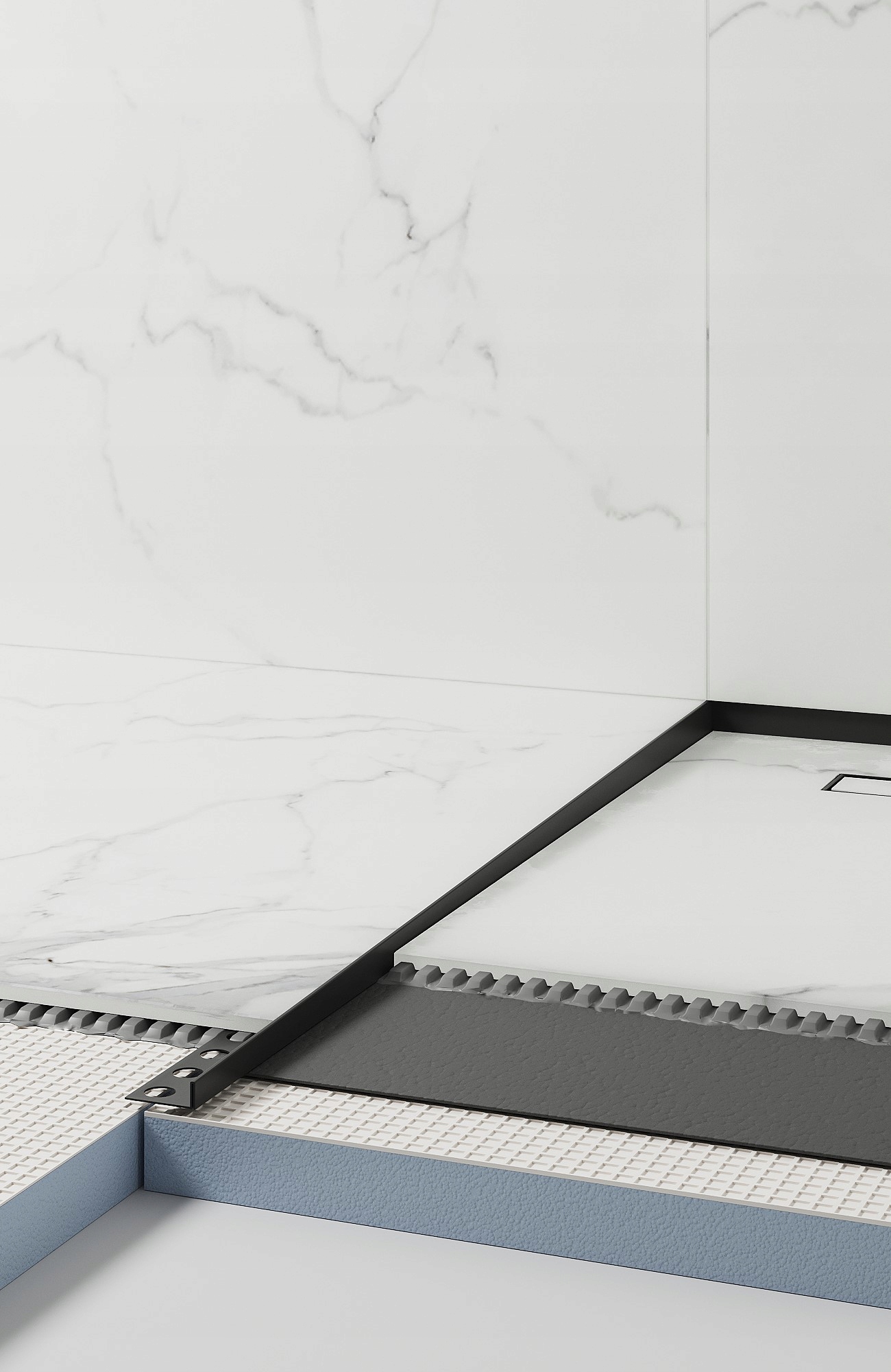 LISTWA SPADKOWA KRAWĘDZIOWA CZARNY MAT LEWA 120CM Marka inna