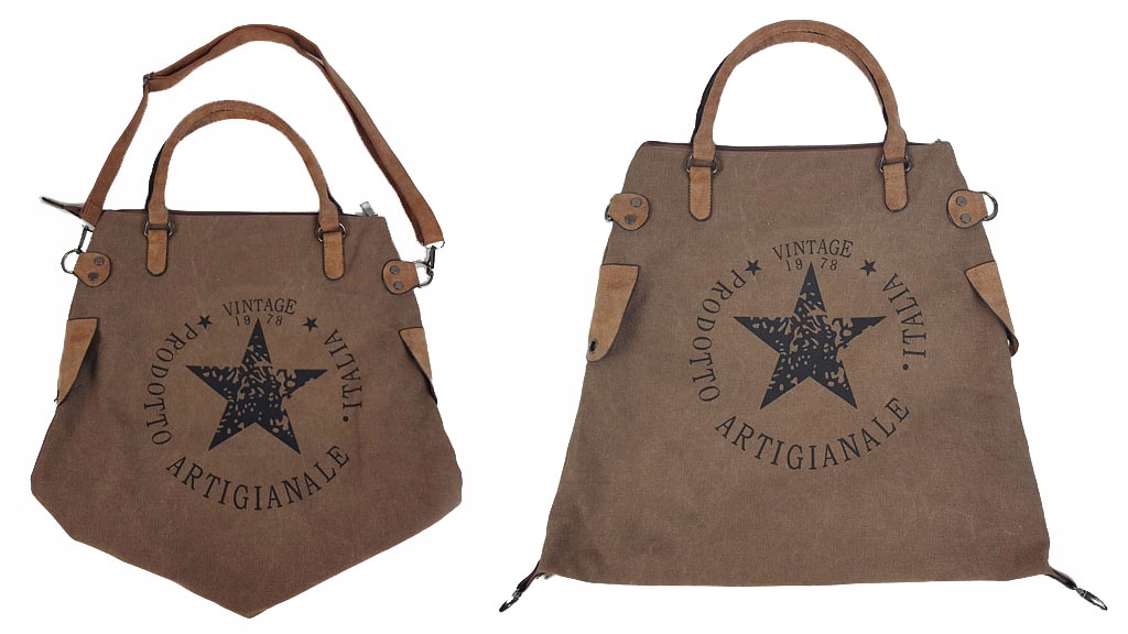 

Torebka Gwiazda Vintage Worek Shopper Bag Torba XL