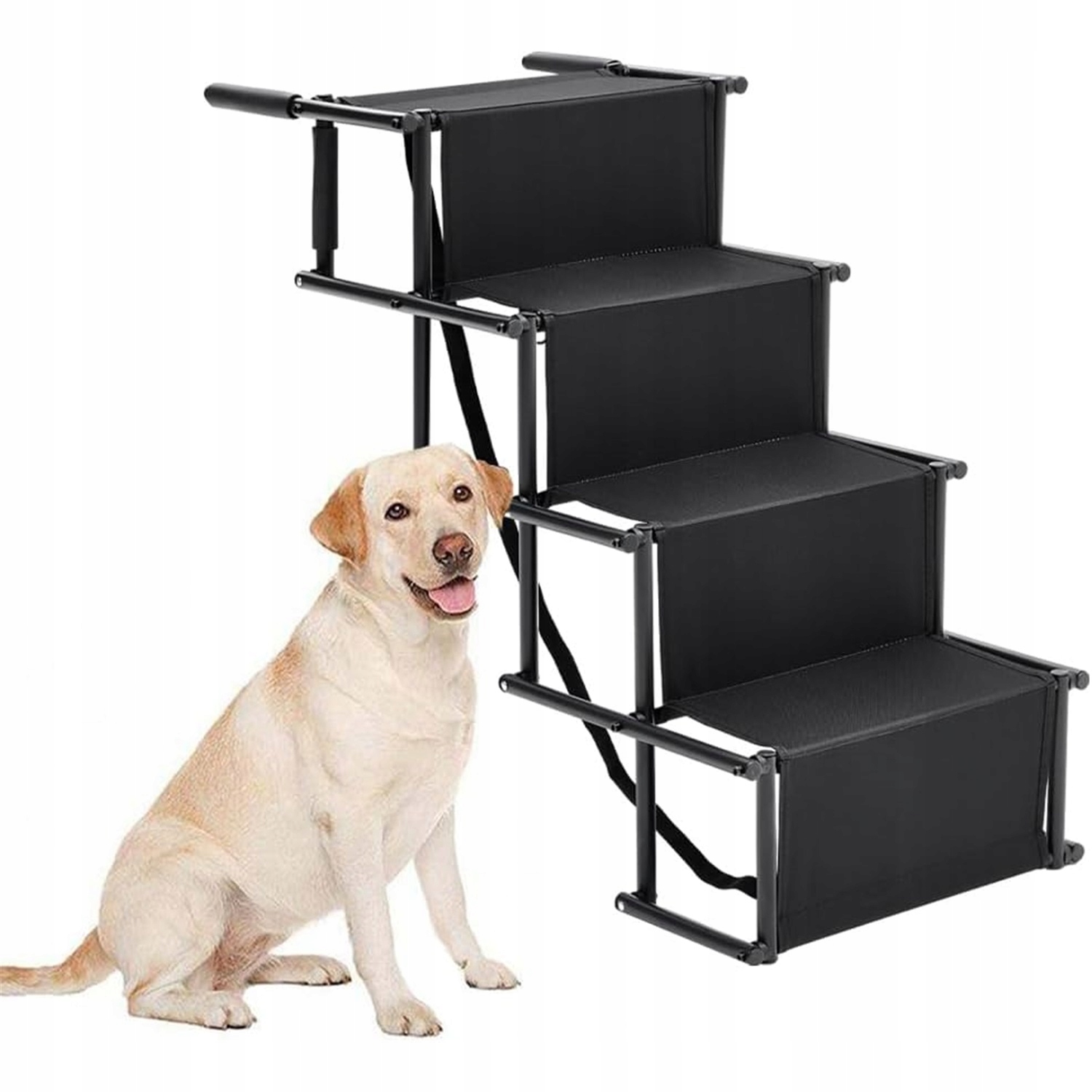 Levně Skládací Schody Pro Psa, Dlouhé A Mírné Schody, 76 CM, Snadné Nastupování